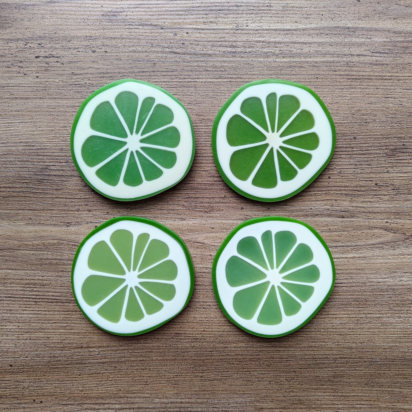 Set of 4 Vintage Lime Slice Coasters