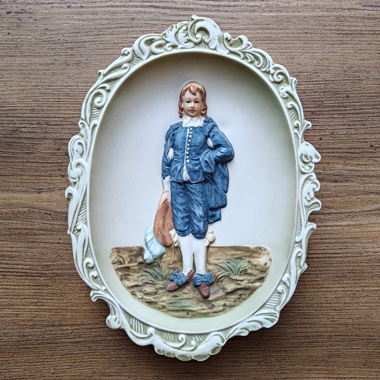 Vintage Lefton Little Boy Blue Wall Hanging